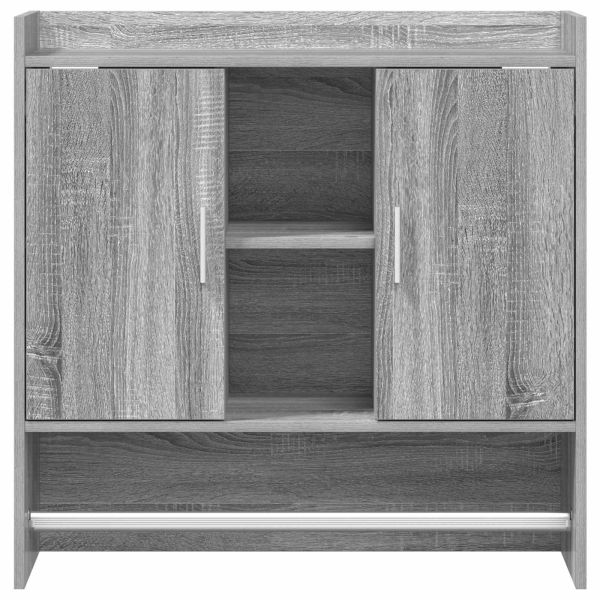 Стенен рафт Монтиране на стена Сив Сонома 80 x 36 x 80 см