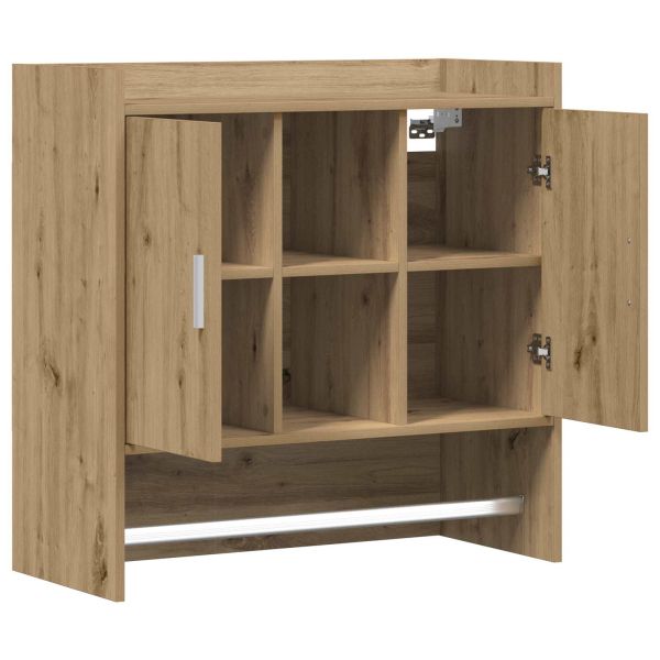 Стенен рафт Монтиране на стена Дъб артизан 80 x 36 x 80 см