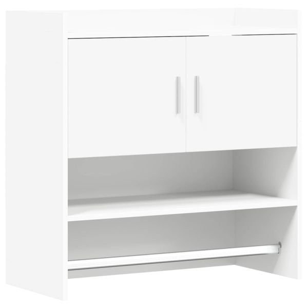 Стенен рафт Монтиране на стена Бяло 80 x 36 x 80 см