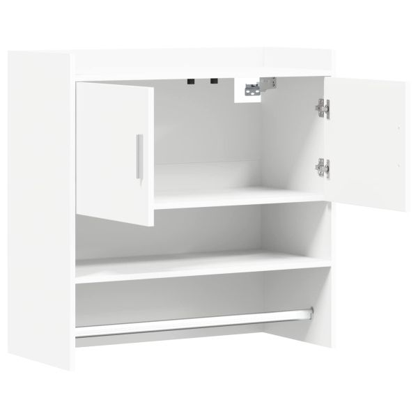 Стенен рафт Монтиране на стена Бяло 80 x 36 x 80 см
