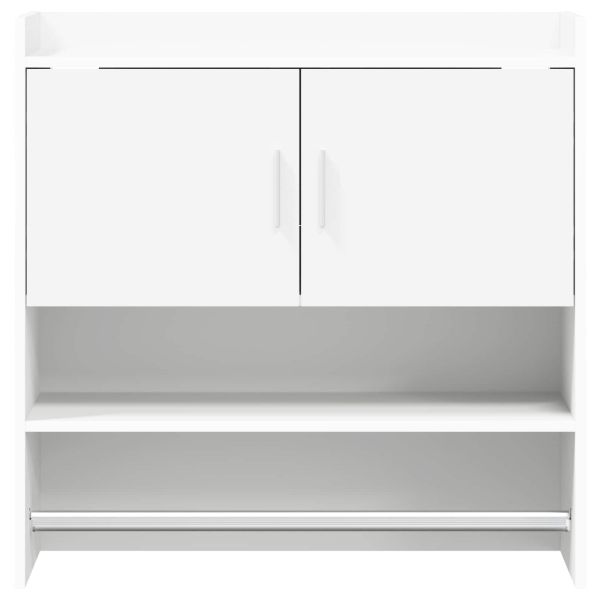 Стенен рафт Монтиране на стена Бяло 80 x 36 x 80 см