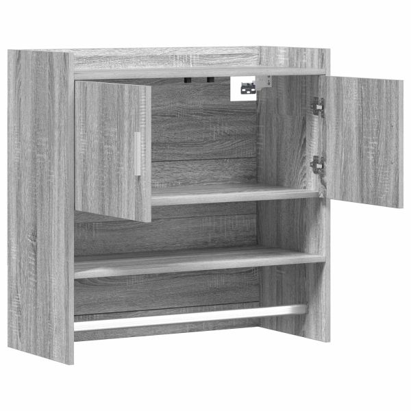 Стенен рафт Монтиране на стена Сив Сонома 80 x 36 x 80 см