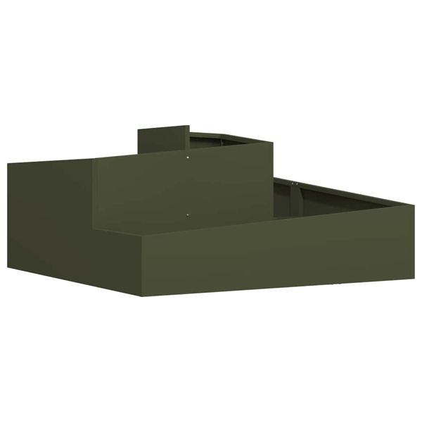 Градинска саксия Маслинено зелено 100 x 100 x 50 cm