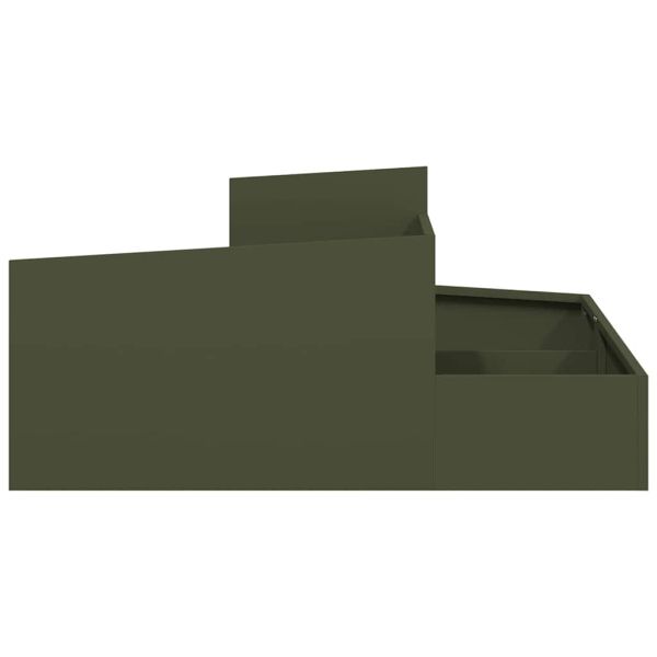 Градинска саксия Маслинено зелено 100 x 100 x 50 cm