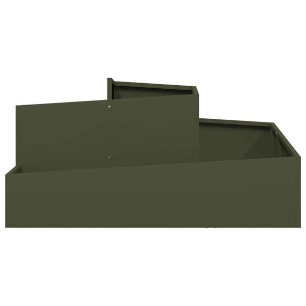 Градинска саксия Маслинено зелено 100 x 100 x 50 cm