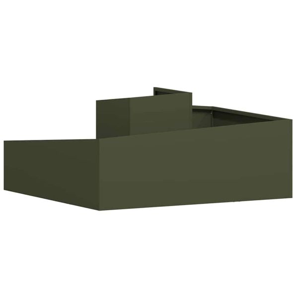 Градинска саксия Маслинено зелено 100 x 100 x 50 cm