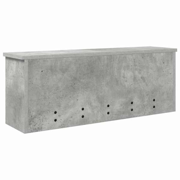 Стенен закачалка за палта с рафт Циментено сиво 80 x 20 x 30 cm