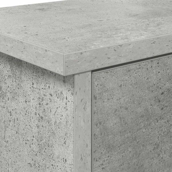 Стенен закачалка за палта с рафт Циментено сиво 80 x 20 x 30 cm