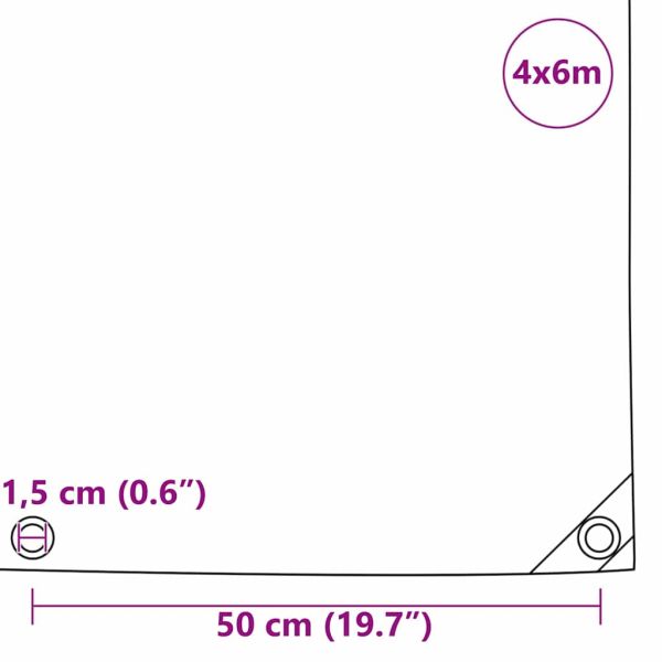 Найлон 650g / m² Бежово 4 x 6 m Канва с PVC покритие