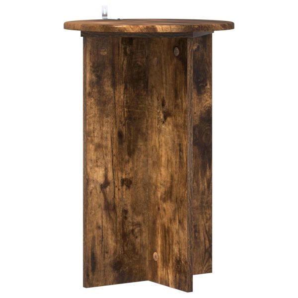 Стойка за растения 2 pcs Опушен дъб Ø40 x 60 см