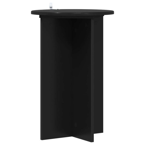 Стойка за растения 2 pcs Черно Ø40 x 60 см Инженерна дървесина