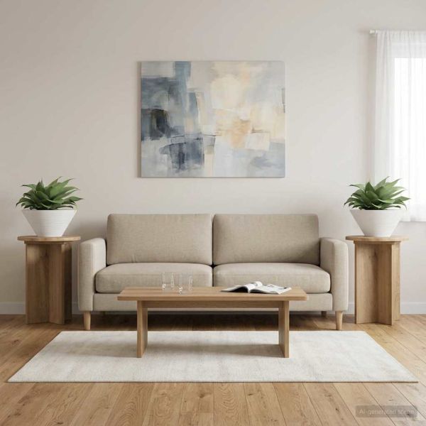 Стойка за растения 2 pcs Дъб артизан Ø29,5 x 40 см