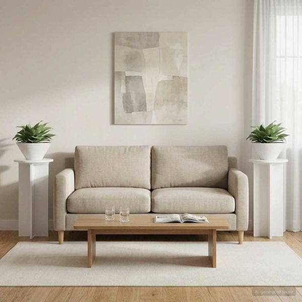 Стойка за растения 2 pcs Бял гланц 29,5 x 29,5 x 60 см