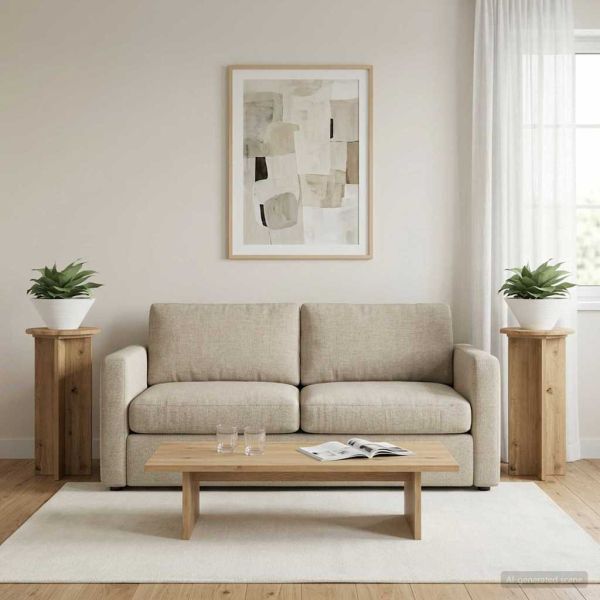Стойка за растения 2 бр. Дъб артизан 29,5 x 29,5 x 60 см
