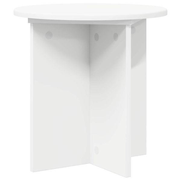Стойка за растения 2 pcs Бяло Ø40 x 40 см Инженерна дървесина