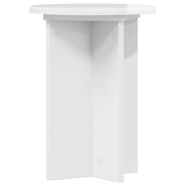 Стойка за растения 2 pcs Бял гланц Ø29,5 x 40 см