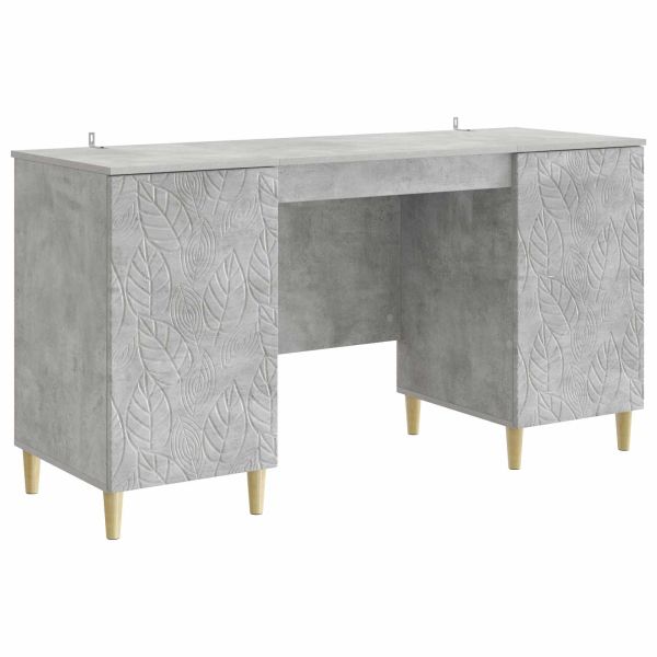Бюро Бетонно сиво Инженерна дървесина 142,5 x 50 x 75 см