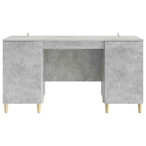Бюро Бетонно сиво Инженерна дървесина 142,5 x 50 x 75 см