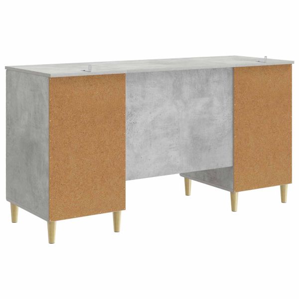 Бюро Бетонно сиво Инженерна дървесина 142,5 x 50 x 75 см
