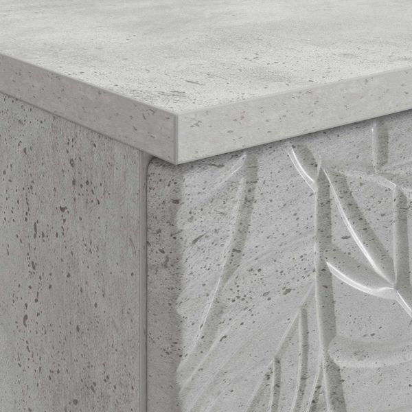 Бюро Бетонно сиво Инженерна дървесина 142,5 x 50 x 75 см