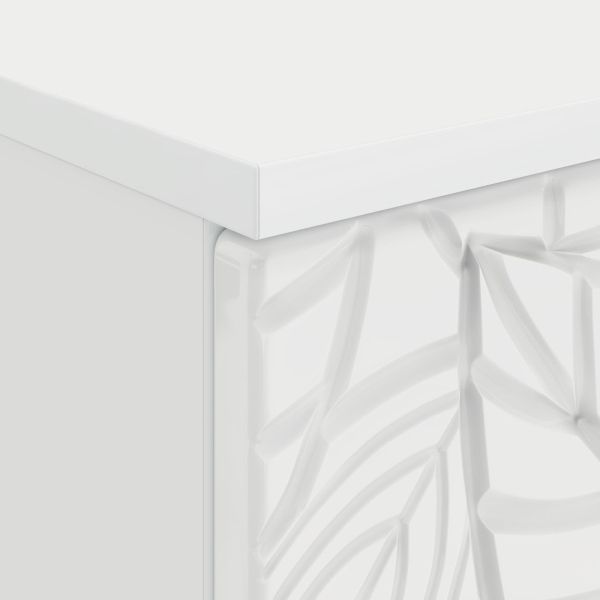Бюро Бял гланц Инженерна дървесина 142,5 x 50 x 75 см