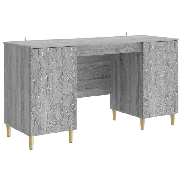 Бюро Сив Сонома Инженерна дървесина 142,5 x 50 x 75 см