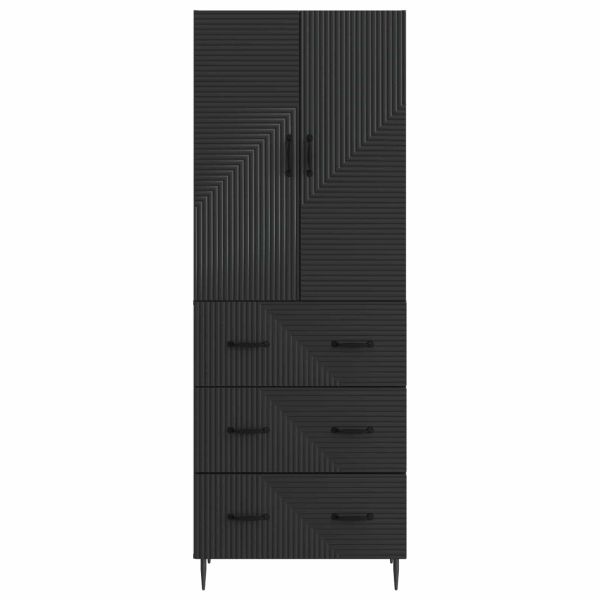 Комплект шкафове 2 pcs Черно 66 x 34,5 x 90 см