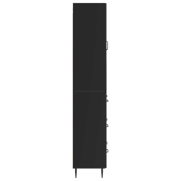 Комплект шкафове 2 pcs Черно 66 x 34,5 x 90 см
