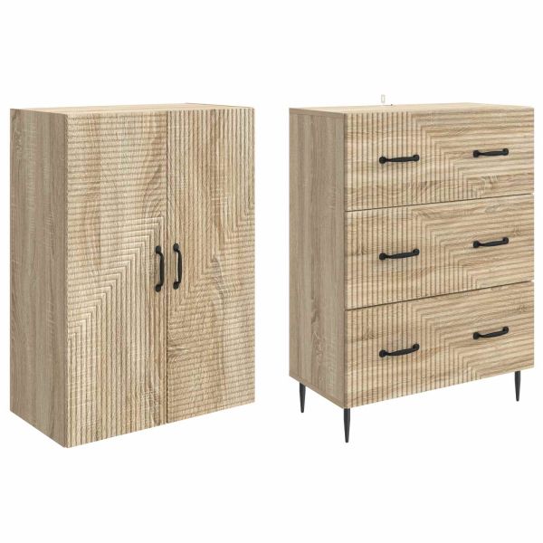 Комплект шкафове 2 pcs Дъб сонома 66 x 34,5 x 90 см