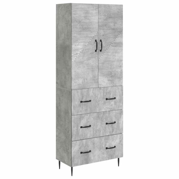 Комплект шкафове 2 pcs Бетонно сиво 66 x 34,5 x 90 см