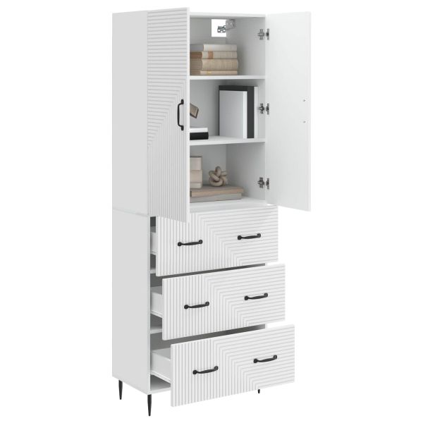 Комплект шкафове 2 pcs Бял гланц 66 x 34,5 x 90 см