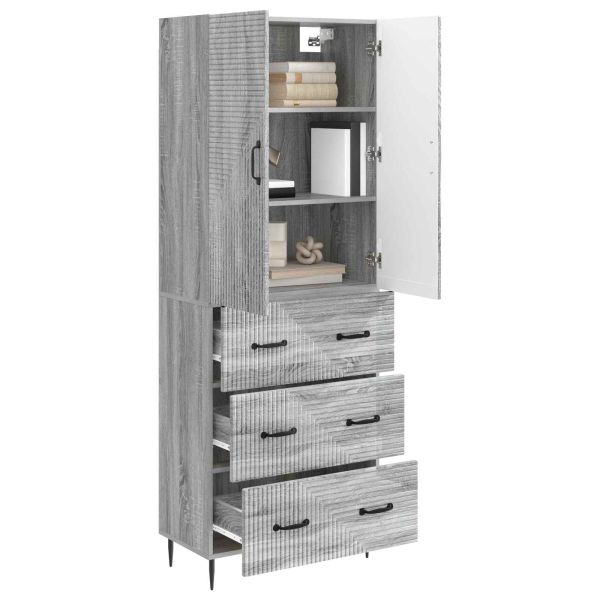 Комплект шкафове 2 pcs Сив Сонома 66 x 34,5 x 90 см