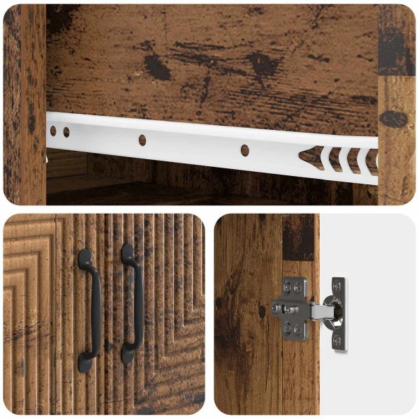 Комплект шкафове 2 pcs Старо дърво 66 x 34,5 x 90 см