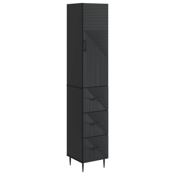 Комплект шкафове 2 pcs Черно 33 x 34,5 x 90 см