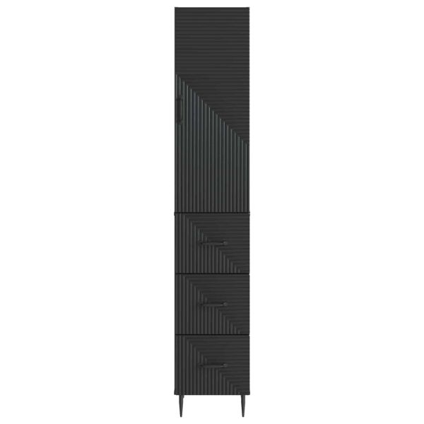 Комплект шкафове 2 pcs Черно 33 x 34,5 x 90 см