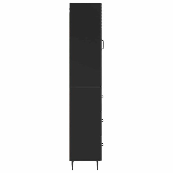 Комплект шкафове 2 pcs Черно 33 x 34,5 x 90 см