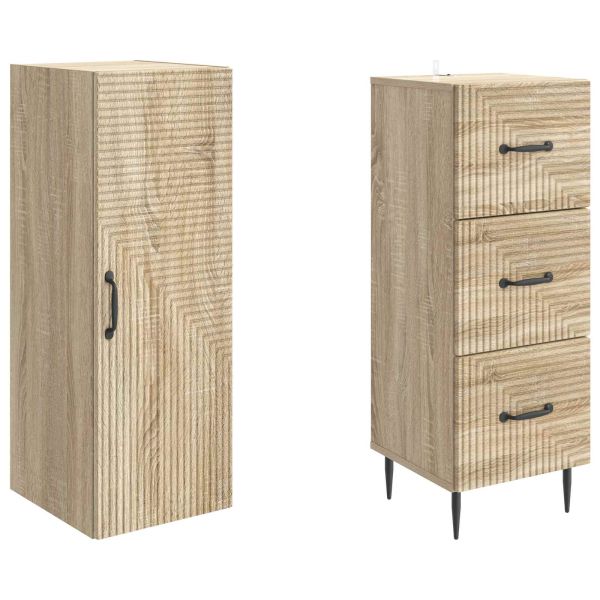 Комплект шкафове 2 pcs Дъб сонома 33 x 34,5 x 90 см