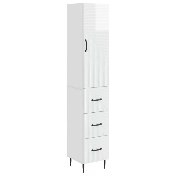Комплект шкафове 2 pcs Бял гланц 33 x 34,5 x 90 см