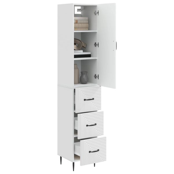 Комплект шкафове 2 pcs Бял гланц 33 x 34,5 x 90 см