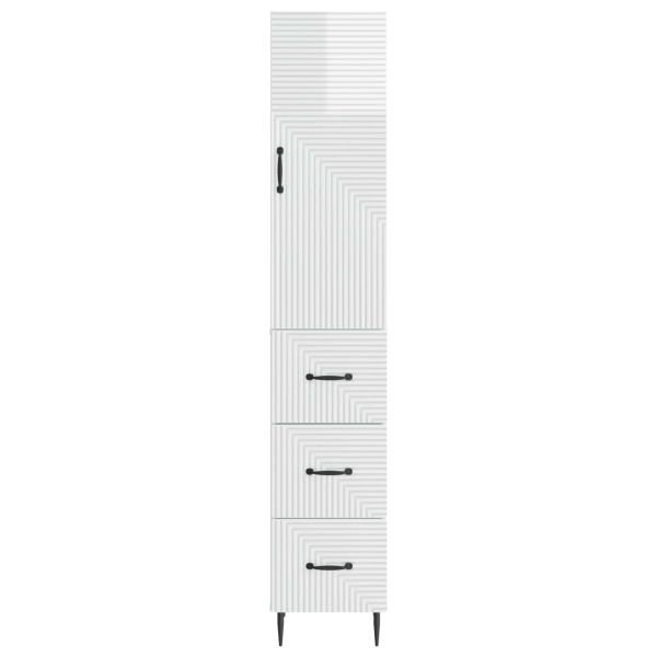 Комплект шкафове 2 pcs Бял гланц 33 x 34,5 x 90 см