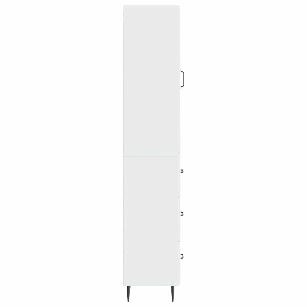 Комплект шкафове 2 pcs Бял гланц 33 x 34,5 x 90 см