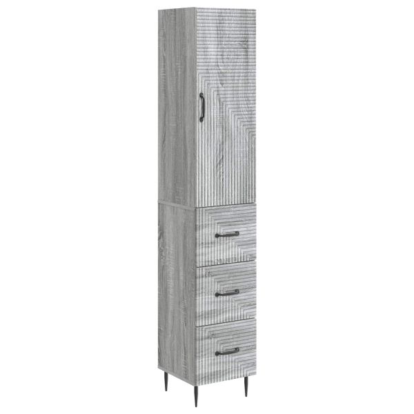 Комплект шкафове 2 pcs Сив Сонома 33 x 34,5 x 90 см