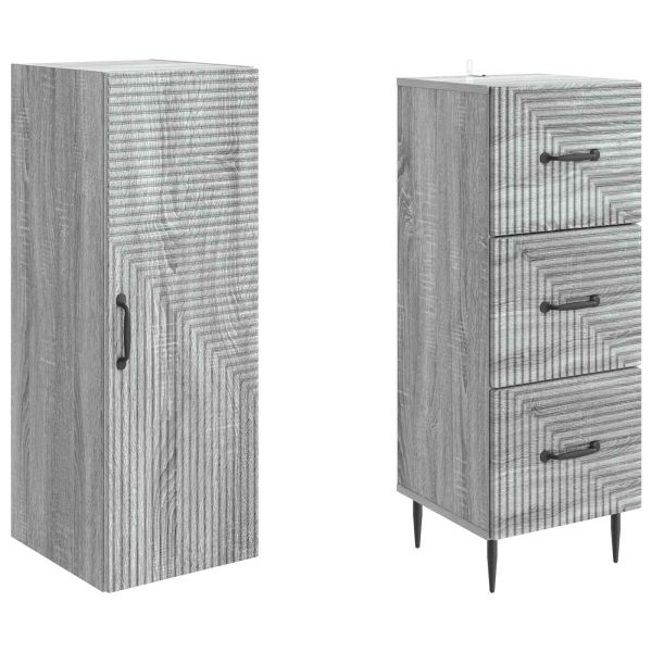 Комплект шкафове 2 pcs Сив Сонома 33 x 34,5 x 90 см
