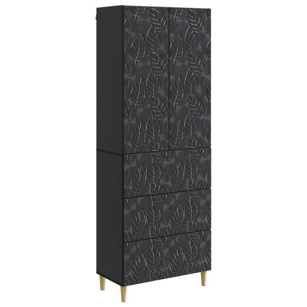 Комплект шкафове 2 pcs Черно 66 x 34,5 x 90 см