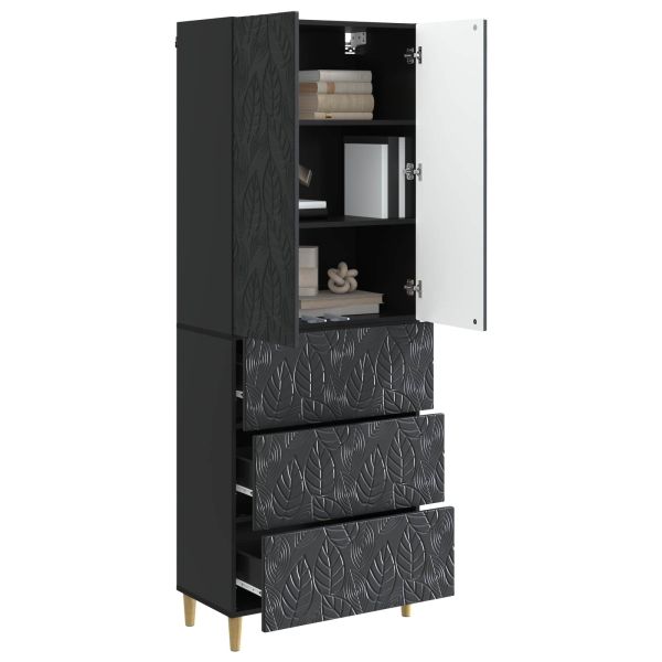 Комплект шкафове 2 pcs Черно 66 x 34,5 x 90 см