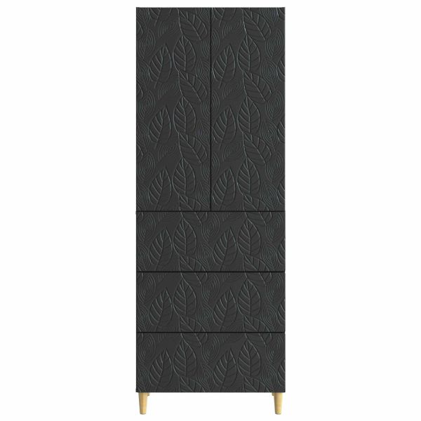 Комплект шкафове 2 pcs Черно 66 x 34,5 x 90 см