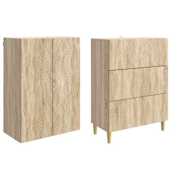 Комплект шкафове 2 pcs Дъб сонома 66 x 34,5 x 90 см