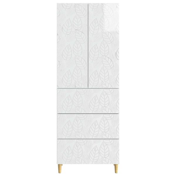 Комплект шкафове 2 pcs Бял гланц 66 x 34,5 x 90 см