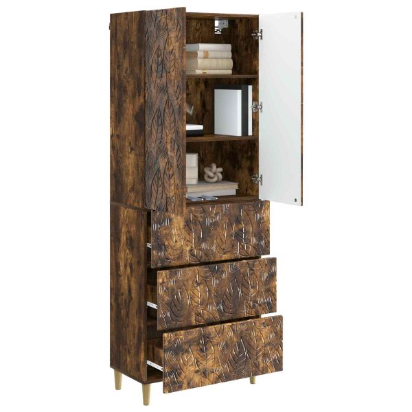 Комплект шкафове 2 pcs Опушен дъб 66 x 34,5 x 90 см