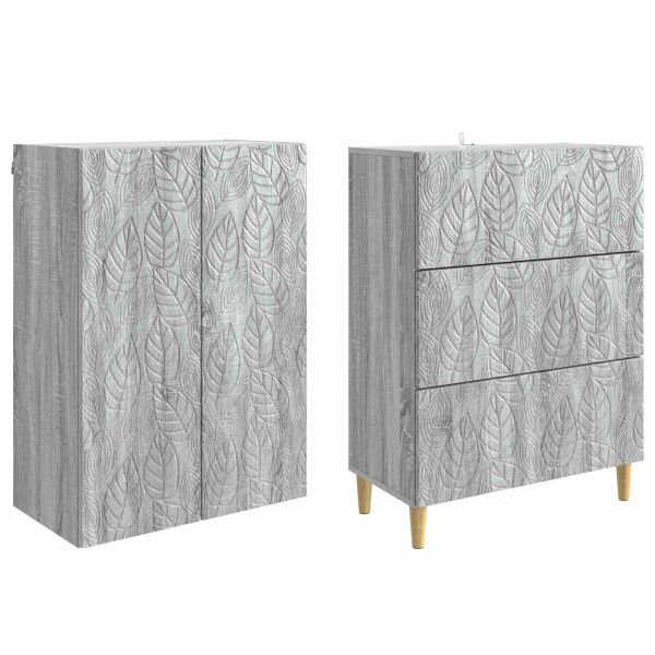 Комплект шкафове 2 pcs Сив Сонома 66 x 34,5 x 90 см